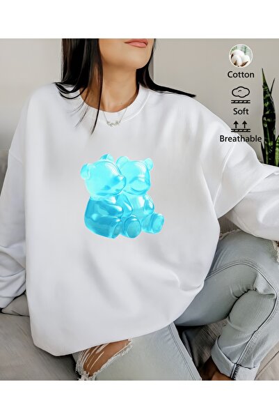 Jose Clothing سويت شيرت مطبوع بأكمام طويلة وقصة كبيرة الحجم