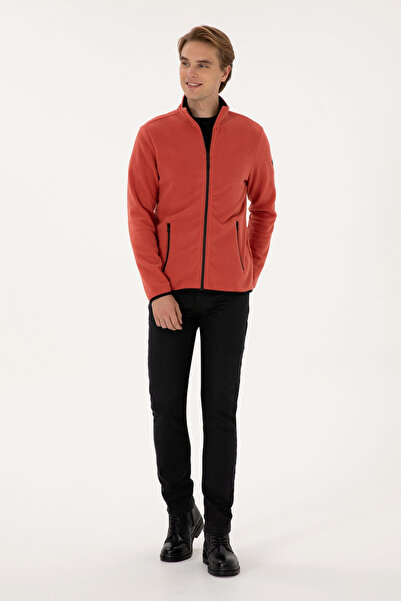 U.S. Polo Assn. Erkek Regular Fit Gül Kurusu Polar Örme Hırka 50313779-VR026