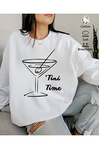 Jose Clothing سويت شيرت مطبوع بأكمام طويلة وقصة كبيرة الحجم