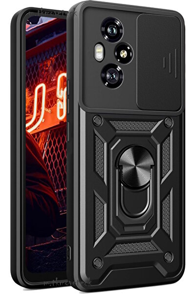 m.tk moveteck Honor 400 Pro Uyumlu Kılıf Kamera Korumalı Sürgülü Yüzüklü Stan...