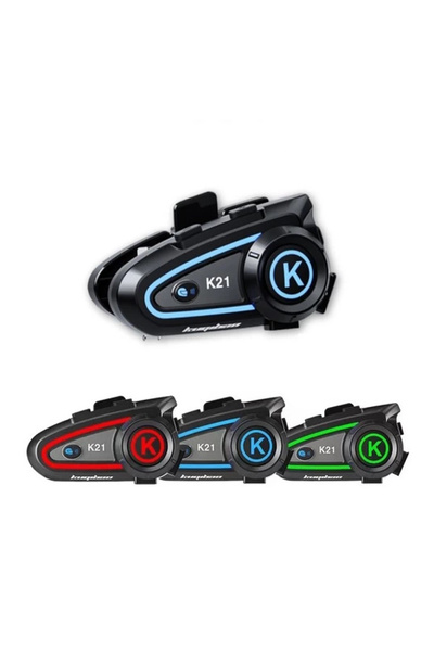 SUPORTE K21 Motosiklet Kask Interkom RGB ışıklı uzun pil ömrü