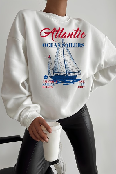 Jose Clothing Μακρυμάνικο φούτερ με στάμπα Premium Oversize Cut