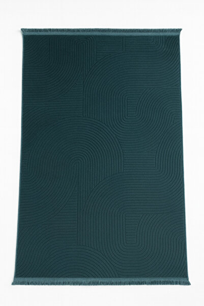 Merinos Rölyef Joy Düz Saçakl Kaymaz Taban Kesme Antre Halı Yolluk Antrasit