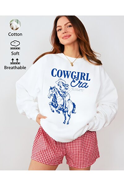 Jose Clothing Hanorac imprimat cu mânecă lungă, cu croială supradimensionată ...