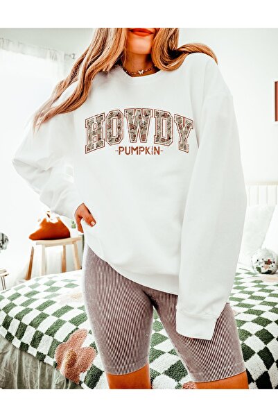 Jose Clothing سويت شيرت مطبوع بأكمام طويلة وقصة كبيرة الحجم