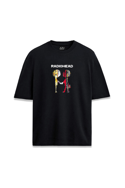 Darkia تي شيرت مريح للجنسين مطبوع بتصميم ألبوم راديوهيد