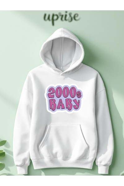 Vordevia سويت شيرت قطني كبير الحجم مطبوع عليه صورة طفل من عقد الألفية الثانية...