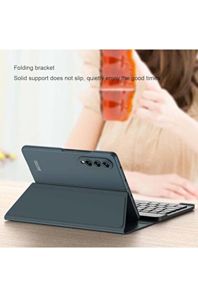Generic New Case Compatible for Samsung Galaxy Z Fold 4/ Z Fold 3 Phone Keyboard Shell + Phone Case, Deforma