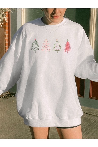 Jose Clothing سويت شيرت مطبوع بأكمام طويلة وقصة كبيرة الحجم