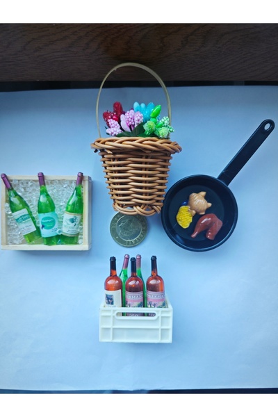 KASTAMONU BEYZADE YÖRESEL PAZARI Buzdolabı magneti 4 lü set sepet-kasa-fici v...