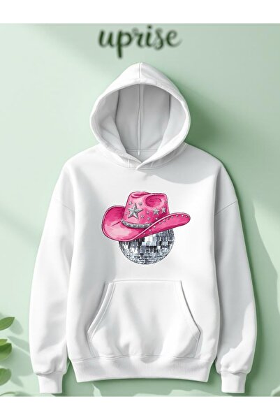 Vordevia Hanorac Disco Ball cu imprimeu Cotton 3 Thread O supradimensionat