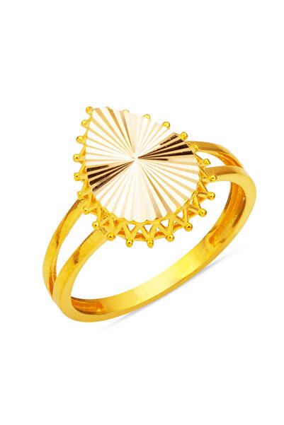 Bilezikci Parıltılı Damla 14 Ayar Altın Yüzük