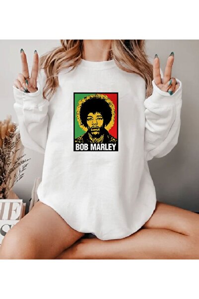 Jose Clothing سويت شيرت مطبوع بأكمام طويلة وقصة كبيرة الحجم