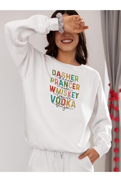 Jose Clothing سويت شيرت مطبوع بأكمام طويلة وقصة كبيرة الحجم