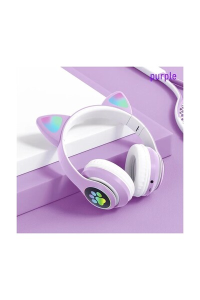 İMEXTECH Bilişim Burada STN28 Bluetooth Işıklı Kedi Tasarımlı Katlanabilir Ço...