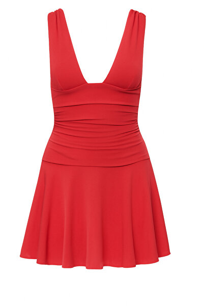 World Fashion Trends 9058 YANI BÜZGÜ ASKILI ABİYE DAVET KOKTEYL ELBİSE