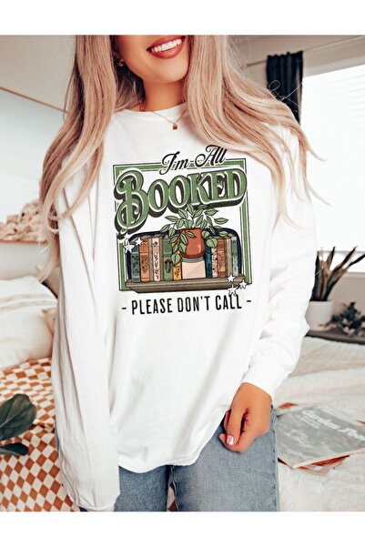 Jose Clothing سويت شيرت مطبوع بأكمام طويلة وقصة كبيرة الحجم