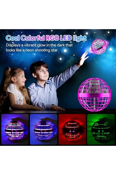 Generic New Flying Orb Ball - Hand-Controlled Hover Spinner Toy, Purple