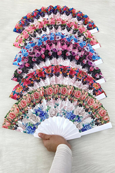 ZEYMERADE مروحة وصيفة العروس بألوان مختلطة مع نمط زهور، هدية لحفلات توديع الع...