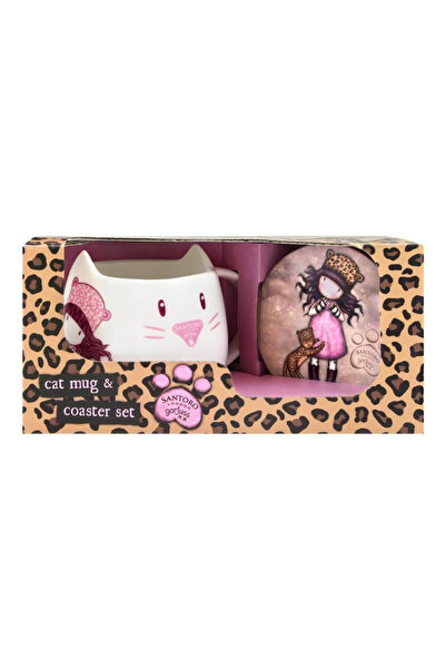 Santoro Set cana si coaster Gorjuss Purrrrrfect Love