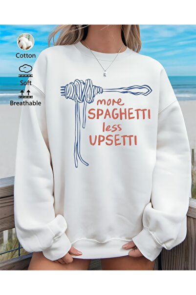 Jose Clothing سويت شيرت مطبوع بأكمام طويلة وقصة كبيرة الحجم