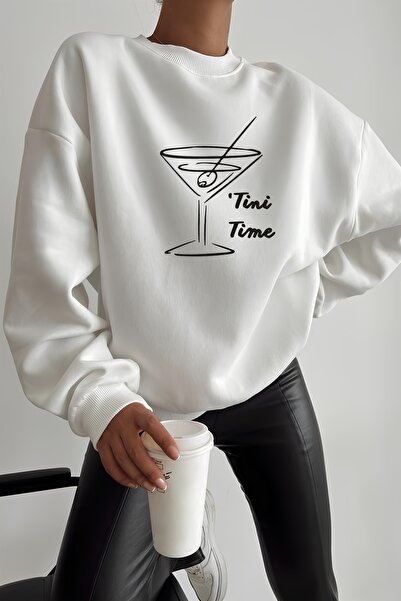 Jose Clothing سويت شيرت مطبوع بأكمام طويلة وقصة كبيرة الحجم