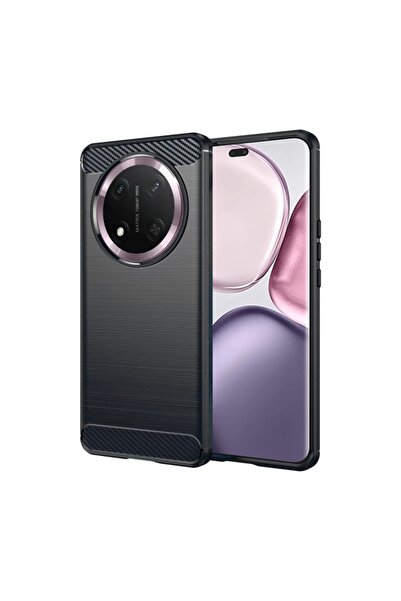 SKYDDAR INNOVATION Carcasă pentru Honor X9c / Magic7 Lite, silicon carbon, subțire, textură din fibră de carbon, set de autocolante, negru