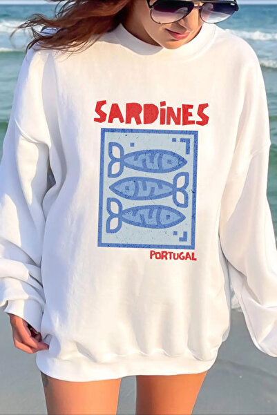 Jose Clothing سويت شيرت مطبوع بأكمام طويلة وقصة كبيرة الحجم