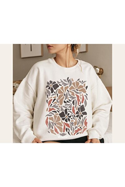 Jose Clothing سويت شيرت مطبوع بأكمام طويلة وقصة كبيرة الحجم