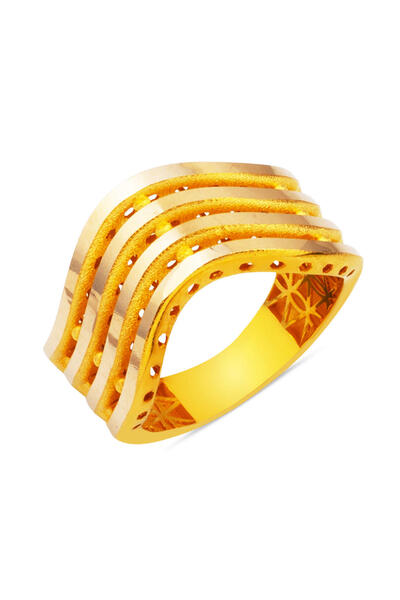 Bilezikci 14 Ayar Altın Zikzaklı Ajda Yüzük