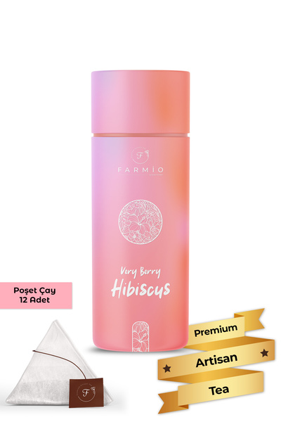 FARMİO VERY BERRY HIBISKUS – 12 poşet – Frenk Üzümü, Böğürtlen, Hibiskus