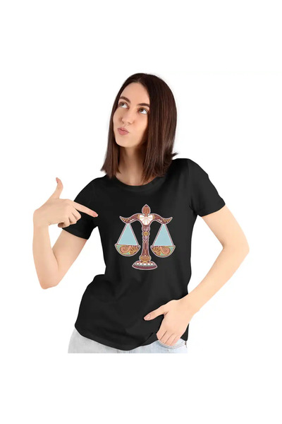 OEM Women's T-Shirt Libra Zodiac Horoscope Libra Mandala Astrology