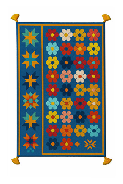 Rugs Modern Halı MOSSO Μοντέρνο Διακοσμητικό Χαλί με Φούντες και Πολύχρωμο Φλ...