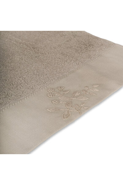 Altınbaşak Noble Bambu вишитий рушник для рук 50 x 90 бежевий
