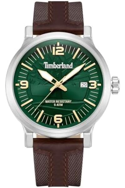 Timberland Westerley Green Dial Gents Watch With Leather Strap 46mm