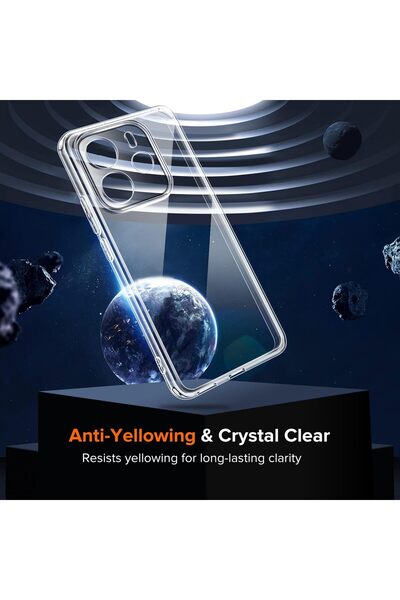 m.tk moveteck Oppo Reno 14F Kılıf Kamera Çıkıntılı Korumalı Yumuşak Şeffaf Silikon +9H Ekran Koruyucu Cam Set