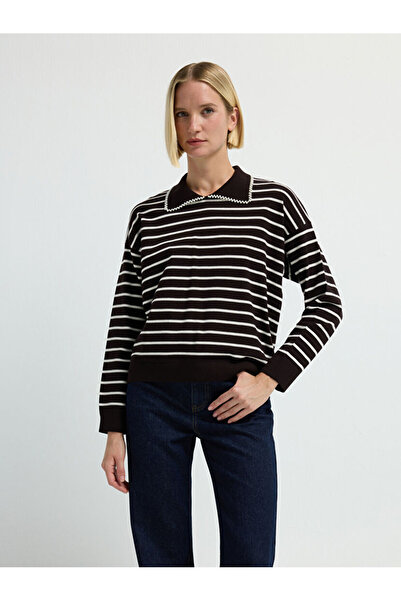 adL İnci Detaylı Triko Kazak