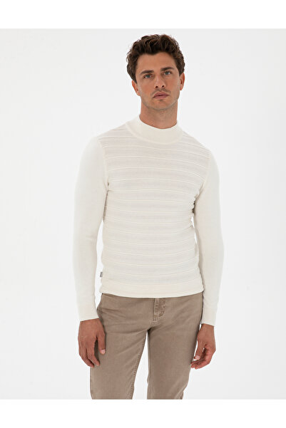 Pierre Cardin سترة تريكو إكرو بقصة ضيقة وياقة ربعية 50315751-VR019