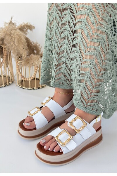 Erbilden White Skin Sandals