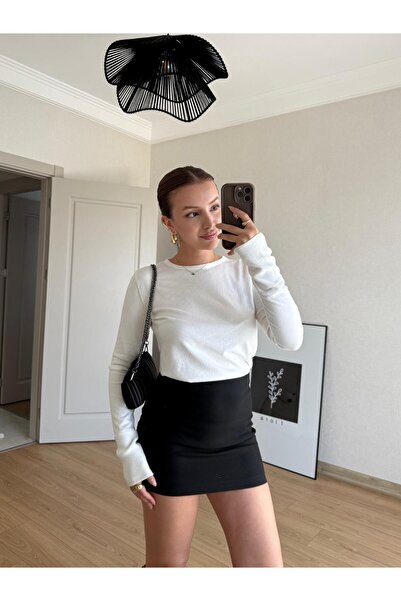 BAŞARAN Λευκή βασική μπλούζα