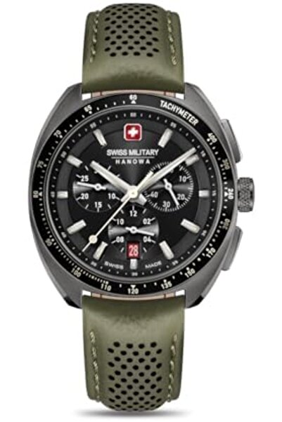 SWISS MILITARY HANOWA Defender Men's Watch with Leather Strap or Metal Strap Chrono Sapphire Glass