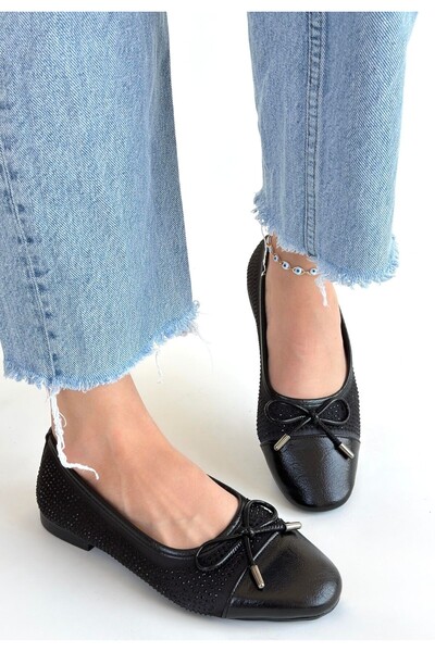 pabucmarketi Black women's flat shoes