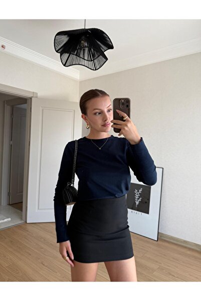 BAŞARAN Μπλουζάκι μπλε ναυτικό βασικό