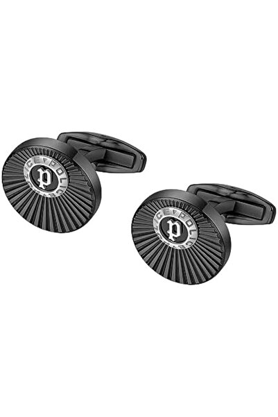 Police Radiant Black Stainless Steel Gents Cufflinks