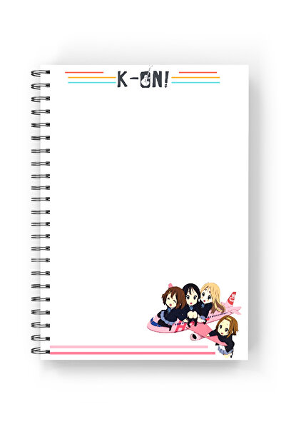 nihonwosekai 2 قطعة دفتر ملاحظات حلزوني من نوع K ON Anime مقاس A5، 50 ورقة K ON!