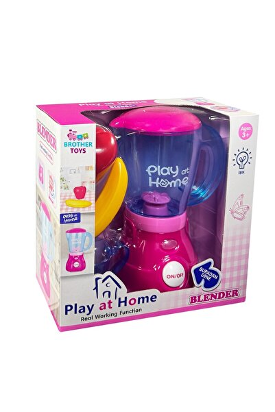 Brother Toys Gerçekçi Hareketli Sesli Işıklı Aksesuarlı Dönme Özellikli Blender Oyuncak Pembe 20 Cm.