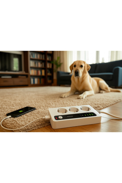 Brawi PRO P10 3X Priz 3000W Akım Korumalı 4X Usb 2X Type-c Girişli Çoklu Priz