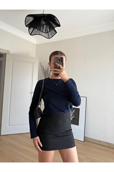 BAŞARAN Μπλουζάκι μπλε ναυτικό βασικό