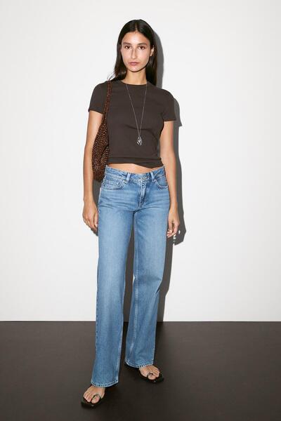 Massimo Dutti Pamuklu kısa kollu t-shirt