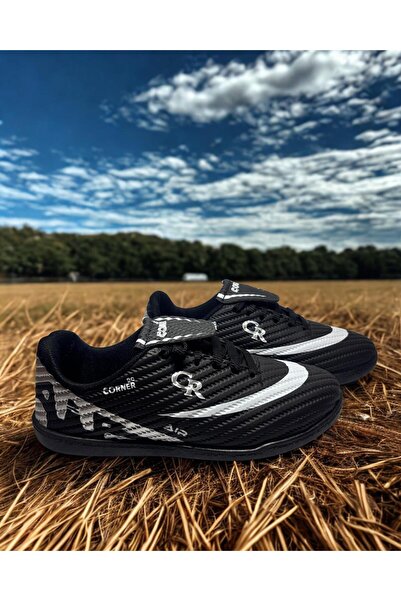 Corner CR7 AIR Unisex Siyah Krampon halı saha spor Ayakkabı-Futbol Ayakkabısı